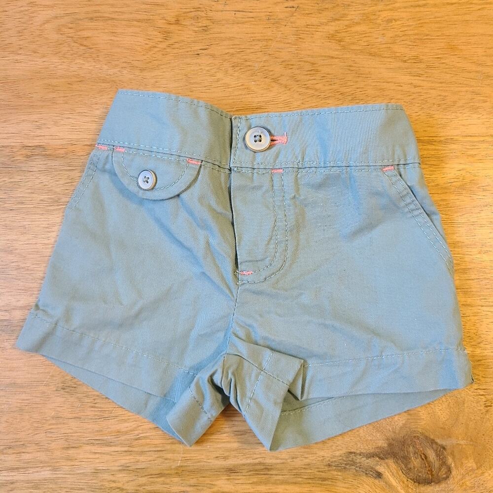 Carters 3 Month Teal Pink Seam Shorts